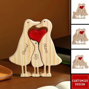 Personalised Duck Family Wooden Puzzles - Gift For Family