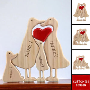 Personalised Duck Family Wooden Puzzles - Gift For Family