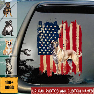 Personalized dog flag printed decal  - gift for dog lovers